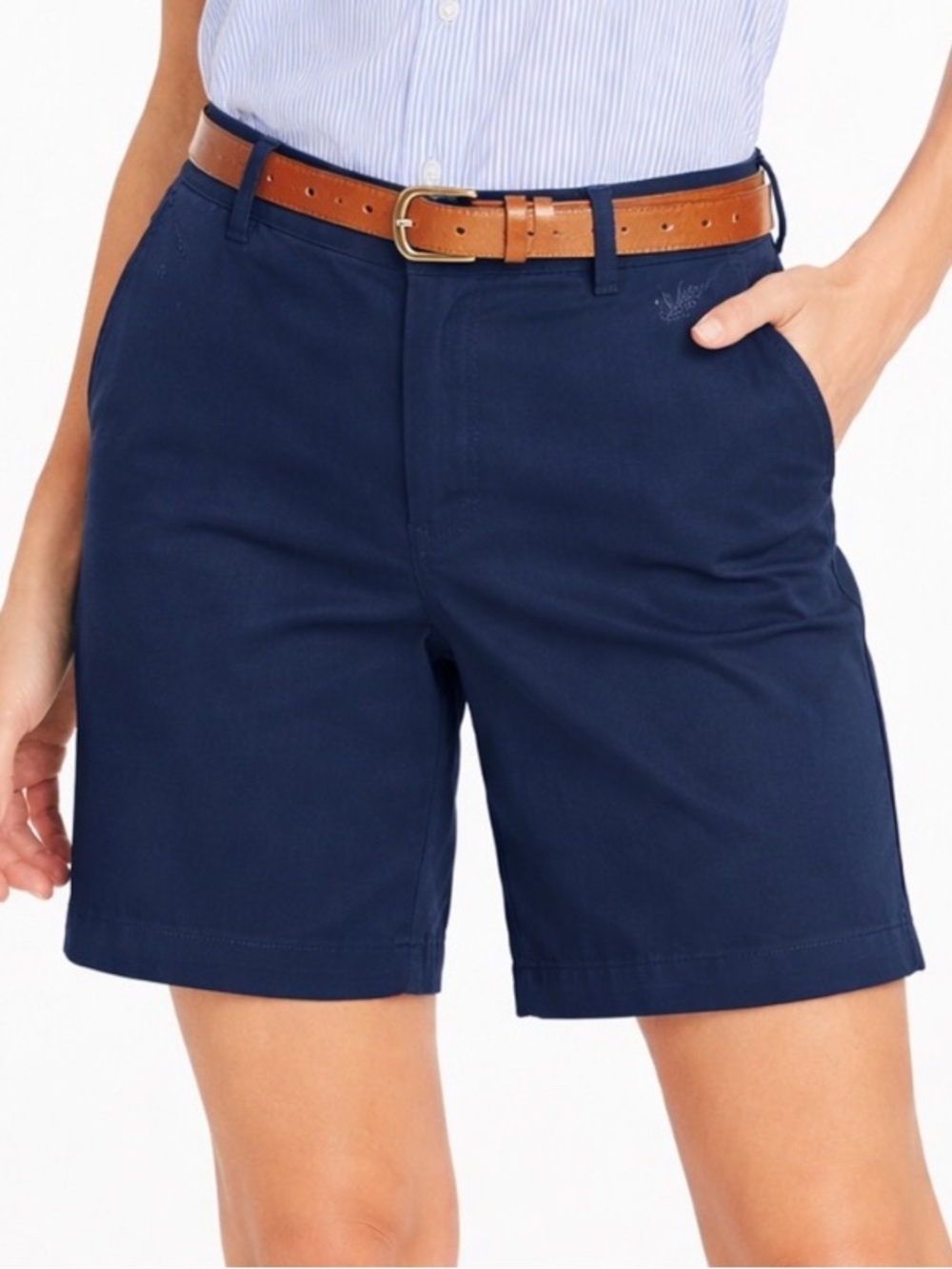 Vineyard Vines Navy Blue Cotton Stretch Shorts Preppy Classic Summer - SZ 4